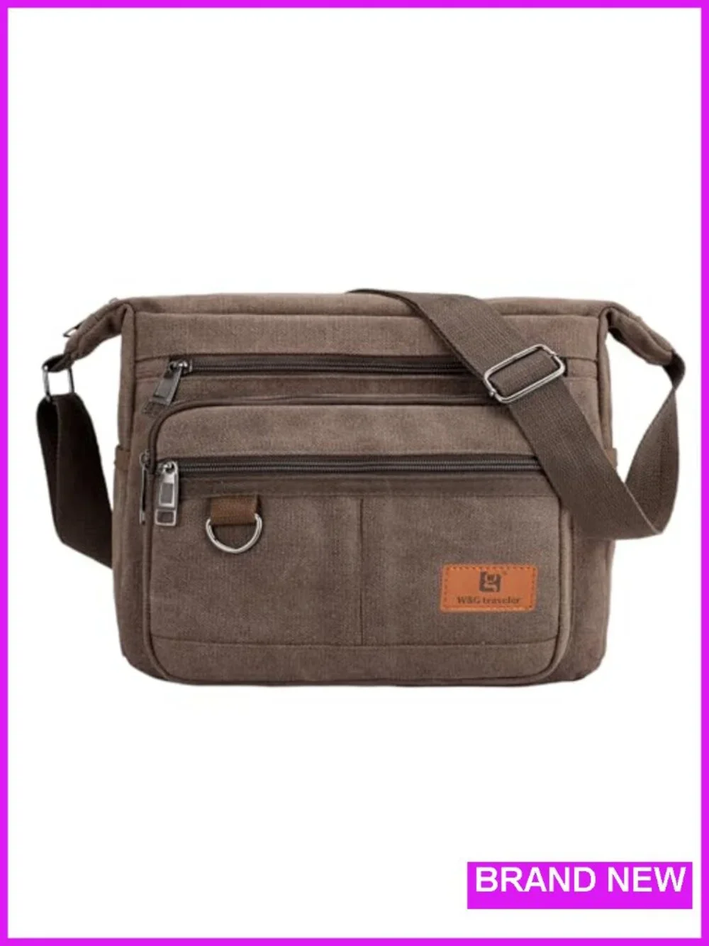Waxed Canvas Messenger Bag for Men and Women with RFID Blocking, Fits 13.3 Inch